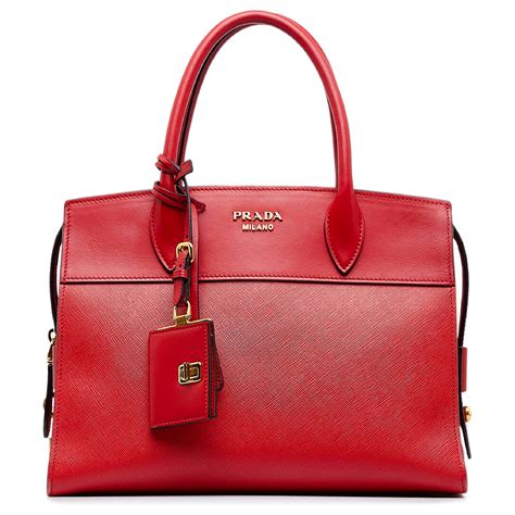 prada esplanade red|Esplanade leather handbag Prada Red in Leather .